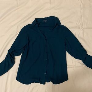 Express emerald green blouse